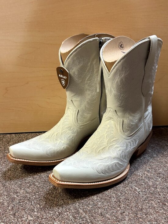 Ariat Shoes - Ariat Women's Cate Western Zippered Boot - White Quartz